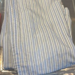 Tommy Hilfiger twin xl blue striped flat sheet